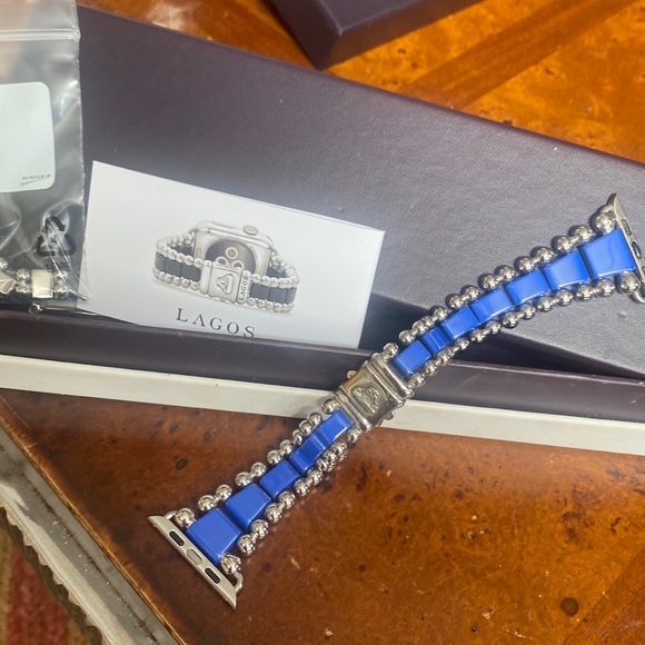 LAGOS Jewelry - Ultra Marine ceramic and stainless watch bracelet. 42-49 mm